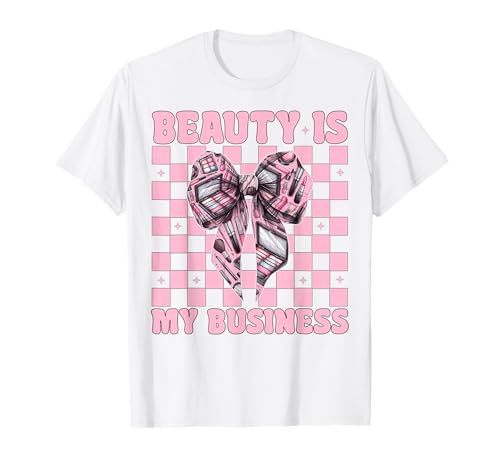 Visagistin MUA Girl Mom Coquette Blending is My Cardio T-Shirt Visagistin MUA Girl Mom Coquette Blending is My Cardio T-Shirt von Womens Pink Coquette Bow MUA Beautician Gifts
