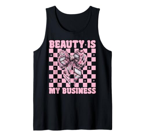 Visagistin MUA Girl Mom Coquette Blending is My Cardio Tank Top von Womens Pink Coquette Bow MUA Beautician Gifts
