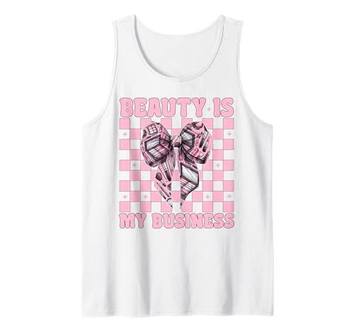 Visagistin MUA Girl Mom Coquette Blending is My Cardio Tank Top Visagistin MUA Girl Mom Coquette Blending is My Cardio Tank Top von Womens Pink Coquette Bow MUA Beautician Gifts