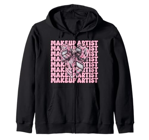 Visagistin MUA Girl Mom Coquette Bow Kapuzenjacke von Womens Pink Coquette Bow MUA Beautician Gifts