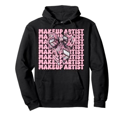 Visagistin MUA Girl Mom Coquette Bow Pullover Hoodie Visagistin MUA Girl Mom Coquette Bow Pullover Hoodie von Womens Pink Coquette Bow MUA Beautician Gifts