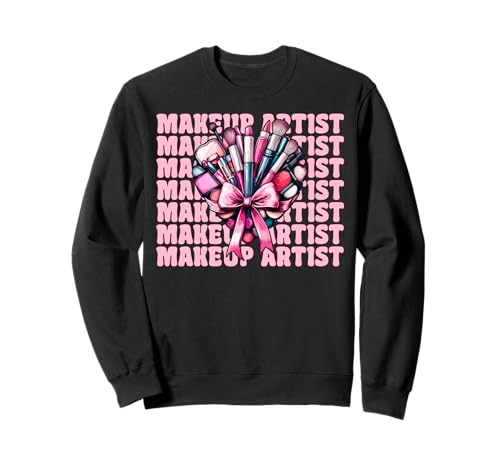 Visagistin MUA Girl Mom Coquette Bow Sweatshirt von Womens Pink Coquette Bow MUA Beautician Gifts
