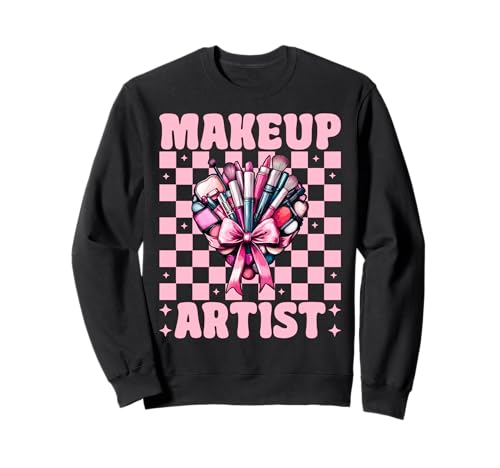 Visagistin MUA Girl Mom Coquette Bow Sweatshirt von Womens Pink Coquette Bow MUA Beautician Gifts