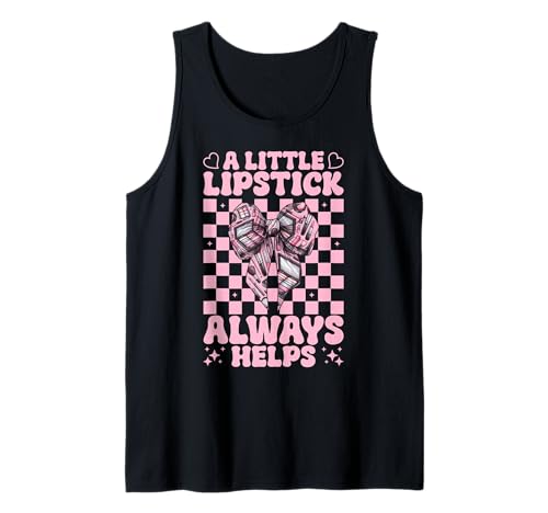 Visagistin MUA Girl Mom EIN Kleiner Lippenstift hilft Immer Tank Top Visagistin MUA Girl Mom EIN Kleiner Lippenstift hilft Immer Tank Top von Womens Pink Coquette Bow MUA Beautician Gifts