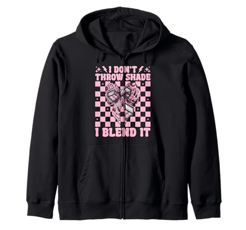 Visagistin MUA Girl Mom I Don't Throw Shade I Blend It Kapuzenjacke Visagistin MUA Girl Mom I Don't Throw Shade I Blend It Kapuzenjacke von Womens Pink Coquette Bow MUA Beautician Gifts