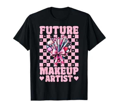 Zukünftige Visagistin MUA Girl Mom Coquette Bow T-Shirt Zukünftige Visagistin MUA Girl Mom Coquette Bow T-Shirt von Womens Pink Coquette Bow MUA Beautician Gifts