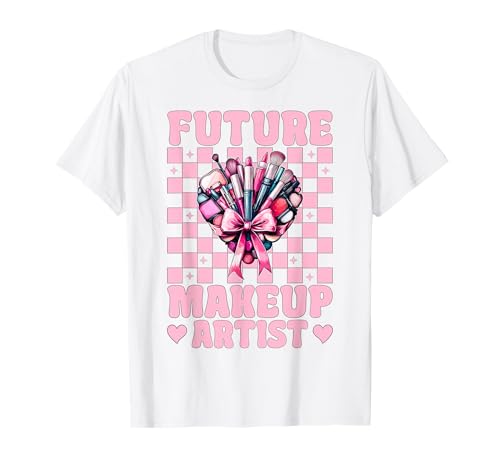 Zukünftige Visagistin MUA Girl Mom Coquette Bow T-Shirt von Womens Pink Coquette Bow MUA Beautician Gifts