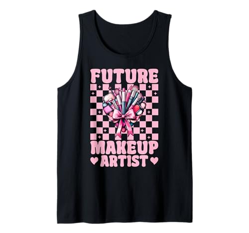 Zukünftige Visagistin MUA Girl Mom Coquette Bow Tank Top Zukünftige Visagistin MUA Girl Mom Coquette Bow Tank Top von Womens Pink Coquette Bow MUA Beautician Gifts