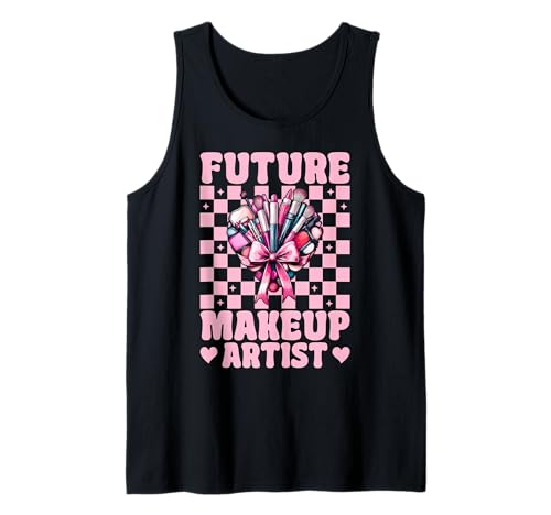 Zukünftige Visagistin MUA Girl Mom Coquette Bow Tank Top von Womens Pink Coquette Bow MUA Beautician Gifts