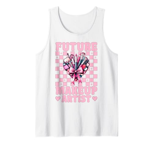 Zukünftige Visagistin MUA Girl Mom Coquette Bow Tank Top von Womens Pink Coquette Bow MUA Beautician Gifts
