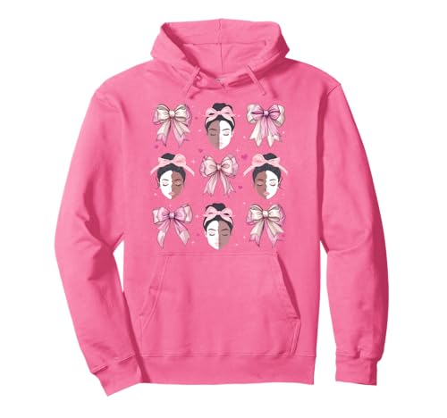 Melanin Black History Month Kokettenschleife für afrikanische Mädchen, Rosa Pullover Hoodie Melanin Black History Month Kokettenschleife für afrikanische Mädchen, Rosa Pullover Hoodie von Womens Pink Coquette Bow Melanin African Gifts