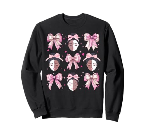 Melanin Black History Month Kokettenschleife für afrikanische Mädchen, Rosa Sweatshirt Melanin Black History Month Kokettenschleife für afrikanische Mädchen, Rosa Sweatshirt von Womens Pink Coquette Bow Melanin African Gifts