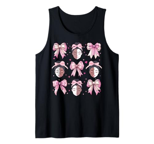 Melanin Black History Month Kokettenschleife für afrikanische Mädchen, Rosa Tank Top Melanin Black History Month Kokettenschleife für afrikanische Mädchen, Rosa Tank Top von Womens Pink Coquette Bow Melanin African Gifts
