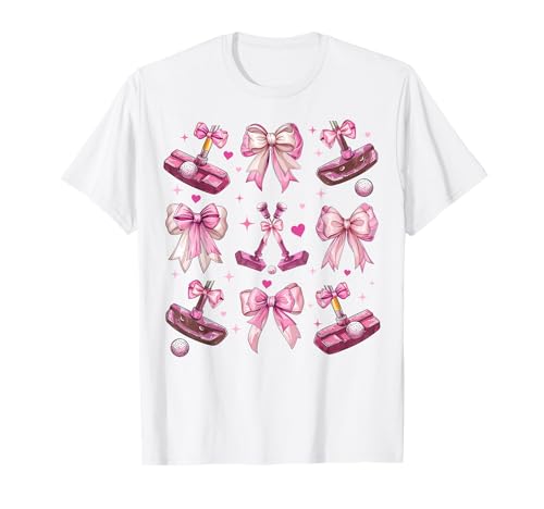 Mini Golfball Mädchen Kokette Schleife Rosa Mama T-Shirt Mini Golfball Mädchen Kokette Schleife Rosa Mama T-Shirt von Womens Pink Coquette Bow Mini Golf Player Gifts