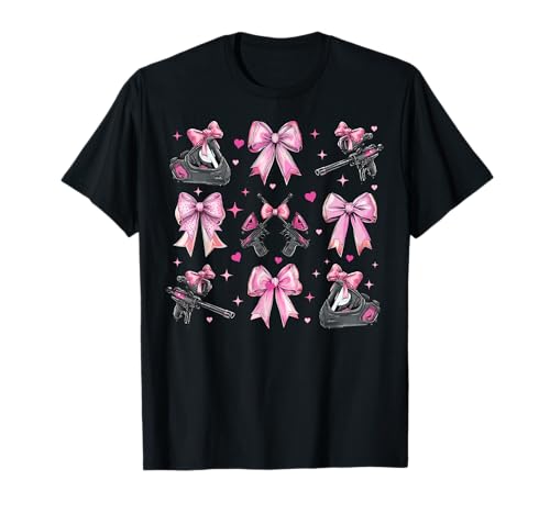 Paintballspieler Team Girl Kokette Schleife Rosa Mama T-Shirt Paintballspieler Team Girl Kokette Schleife Rosa Mama T-Shirt von Womens Pink Coquette Bow Paintball Player Gifts