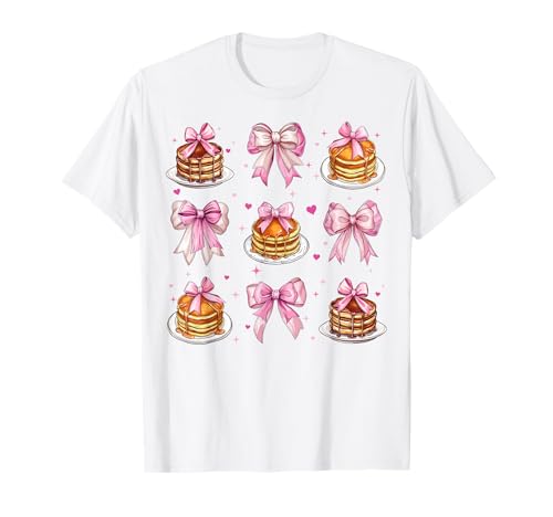 Pancake Hotcake Girl Kokette Schleife Rosa T-Shirt von Womens Pink Coquette Bow Pancake Hotcake Gifts