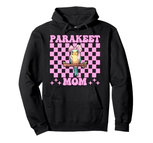 Sittich Mama Wellensittich Papagei Muttertag Kokette Schleife Pullover Hoodie Sittich Mama Wellensittich Papagei Muttertag Kokette Schleife Pullover Hoodie von Womens Pink Coquette Bow Parakeet Budgie Gifts