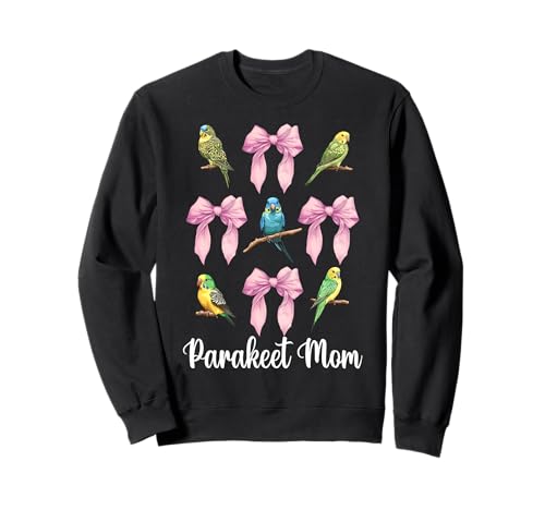 Sittich Mama Wellensittich Papagei Muttertag Kokette Schleife Sweatshirt Sittich Mama Wellensittich Papagei Muttertag Kokette Schleife Sweatshirt von Womens Pink Coquette Bow Parakeet Budgie Gifts