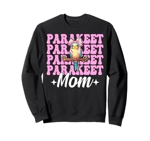 Sittich Mama Wellensittich Papagei Muttertag Kokette Schleife Sweatshirt Sittich Mama Wellensittich Papagei Muttertag Kokette Schleife Sweatshirt von Womens Pink Coquette Bow Parakeet Budgie Gifts