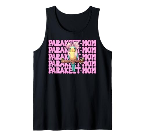 Sittich Mama Wellensittich Papagei Muttertag Kokette Schleife Tank Top von Womens Pink Coquette Bow Parakeet Budgie Gifts