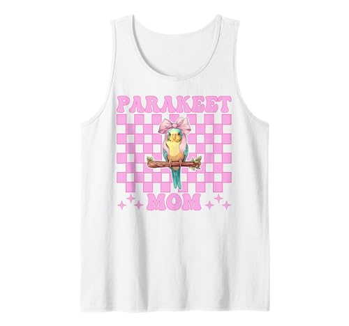 Sittich Mama Wellensittich Papagei Muttertag Kokette Schleife Tank Top von Womens Pink Coquette Bow Parakeet Budgie Gifts