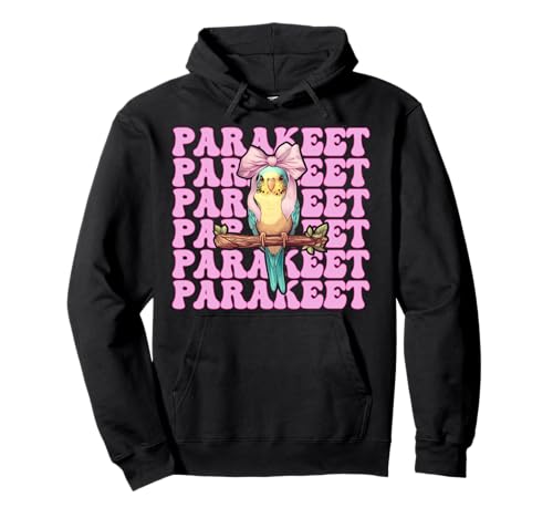 Sittich Wellensittich Papagei Mädchen Mama Rosa Kokette Schleife Pullover Hoodie von Womens Pink Coquette Bow Parakeet Budgie Gifts