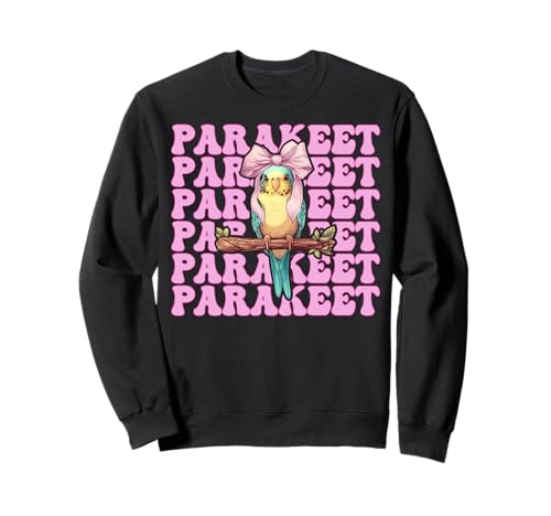 Sittich Wellensittich Papagei Mädchen Mama Rosa Kokette Schleife Sweatshirt von Womens Pink Coquette Bow Parakeet Budgie Gifts
