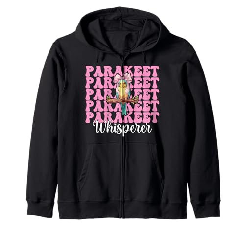 Sittichflüsterer Wellensittich Papagei Mädchen Mama Kokette Schleife Kapuzenjacke von Womens Pink Coquette Bow Parakeet Budgie Gifts