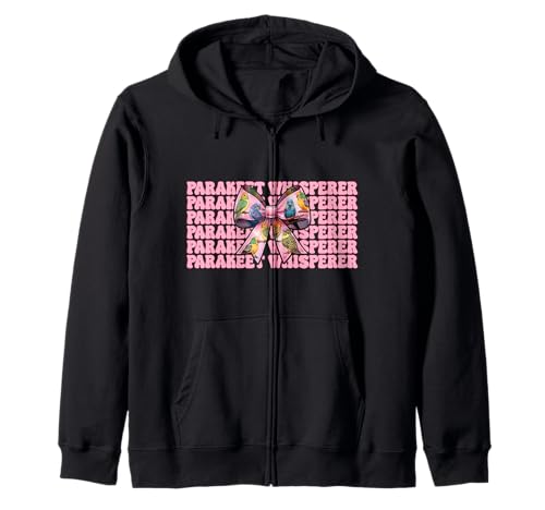 Sittichflüsterer Wellensittich Papagei Mädchen Mama Kokette Schleife Kapuzenjacke von Womens Pink Coquette Bow Parakeet Budgie Gifts