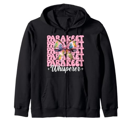 Sittichflüsterer Wellensittich Papagei Mädchen Mama Kokette Schleife Kapuzenjacke von Womens Pink Coquette Bow Parakeet Budgie Gifts