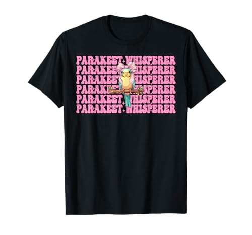 Sittichflüsterer Wellensittich Papagei Mädchen Mama Kokette Schleife T-Shirt von Womens Pink Coquette Bow Parakeet Budgie Gifts