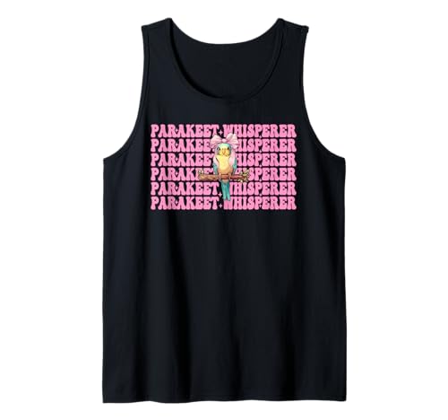 Sittichflüsterer Wellensittich Papagei Mädchen Mama Kokette Schleife Tank Top von Womens Pink Coquette Bow Parakeet Budgie Gifts