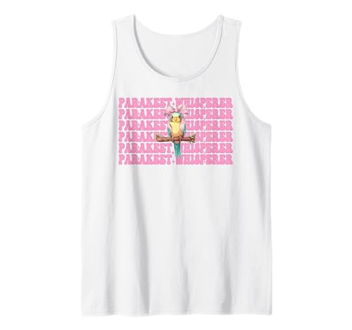 Sittichflüsterer Wellensittich Papagei Mädchen Mama Kokette Schleife Tank Top von Womens Pink Coquette Bow Parakeet Budgie Gifts