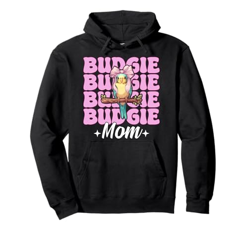 Wellensittich Mama Papagei Muttertag Kokette Schleife Pullover Hoodie Wellensittich Mama Papagei Muttertag Kokette Schleife Pullover Hoodie von Womens Pink Coquette Bow Parakeet Budgie Gifts