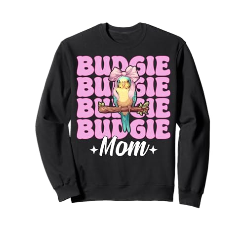 Wellensittich Mama Papagei Muttertag Kokette Schleife Sweatshirt Wellensittich Mama Papagei Muttertag Kokette Schleife Sweatshirt von Womens Pink Coquette Bow Parakeet Budgie Gifts