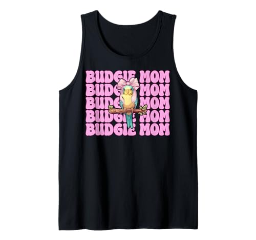 Wellensittich Mama Papagei Muttertag Kokette Schleife Tank Top von Womens Pink Coquette Bow Parakeet Budgie Gifts