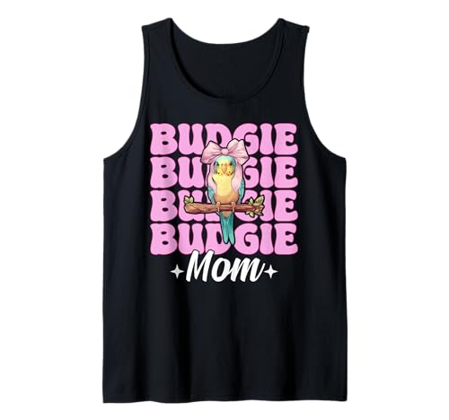 Wellensittich Mama Papagei Muttertag Kokette Schleife Tank Top von Womens Pink Coquette Bow Parakeet Budgie Gifts