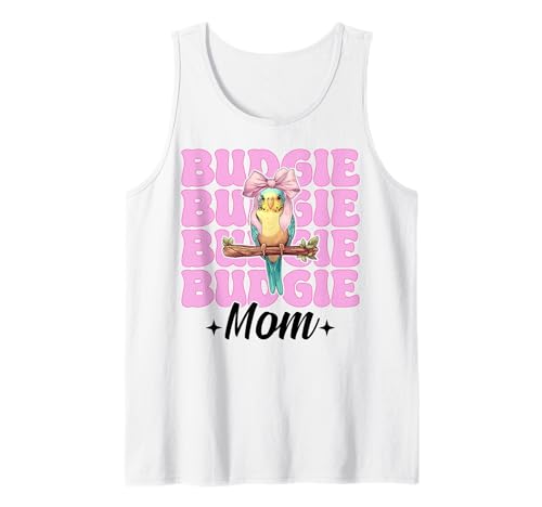 Wellensittich Mama Papagei Muttertag Kokette Schleife Tank Top von Womens Pink Coquette Bow Parakeet Budgie Gifts