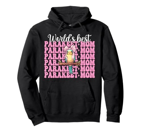World's Best Sittich Mama Wellensittich Papagei Muttertag Pullover Hoodie von Womens Pink Coquette Bow Parakeet Budgie Gifts