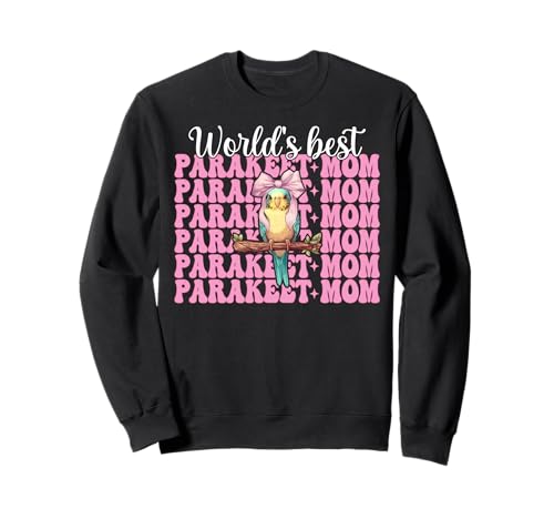 World's Best Sittich Mama Wellensittich Papagei Muttertag Sweatshirt von Womens Pink Coquette Bow Parakeet Budgie Gifts