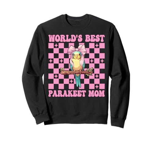 World's Best Sittich Mama Wellensittich Papagei Muttertag Sweatshirt von Womens Pink Coquette Bow Parakeet Budgie Gifts