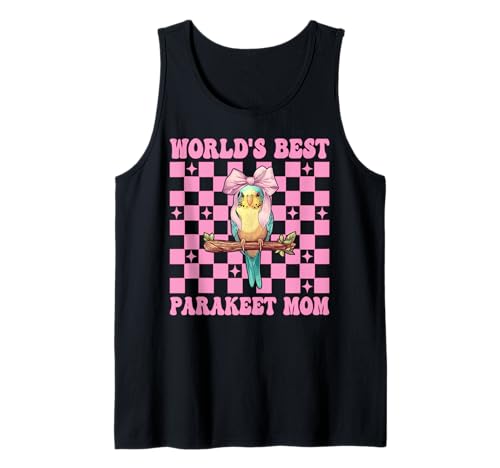 World's Best Sittich Mama Wellensittich Papagei Muttertag Tank Top von Womens Pink Coquette Bow Parakeet Budgie Gifts