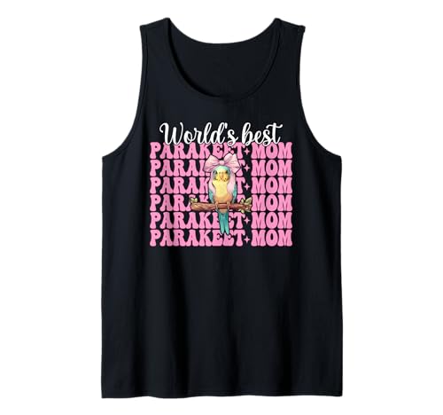 World's Best Sittich Mama Wellensittich Papagei Muttertag Tank Top von Womens Pink Coquette Bow Parakeet Budgie Gifts