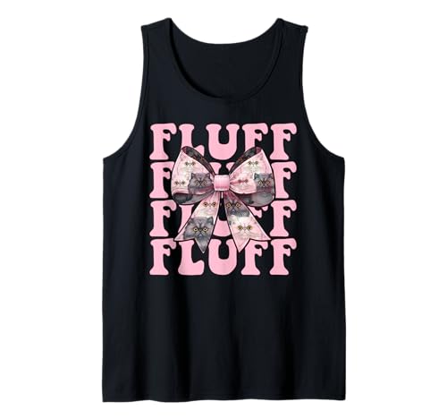 Fluff Perserkatze Mädchen Katze Mama Rosa Kokette Schleife Tank Top von Womens Pink Coquette Bow Persian Cat Pet Gifts