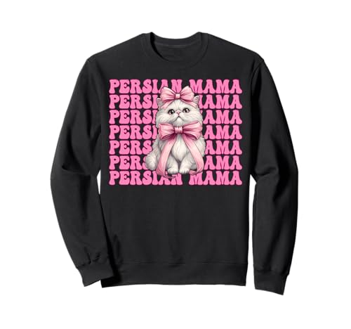 Persische Mama Mama Perserkatze Muttertag Rosa Kokette Schleife Sweatshirt von Womens Pink Coquette Bow Persian Cat Pet Gifts