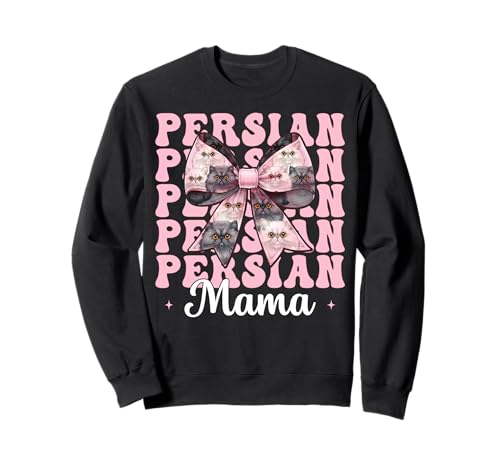 Persische Mama Mama Perserkatze Muttertag Rosa Kokette Schleife Sweatshirt von Womens Pink Coquette Bow Persian Cat Pet Gifts