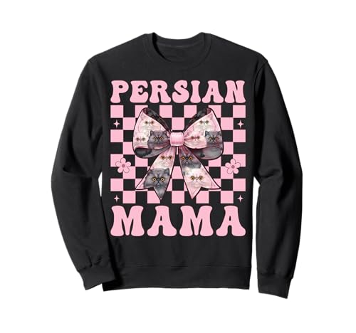 Persische Mama Mama Perserkatze Muttertag Rosa Kokette Schleife Sweatshirt von Womens Pink Coquette Bow Persian Cat Pet Gifts