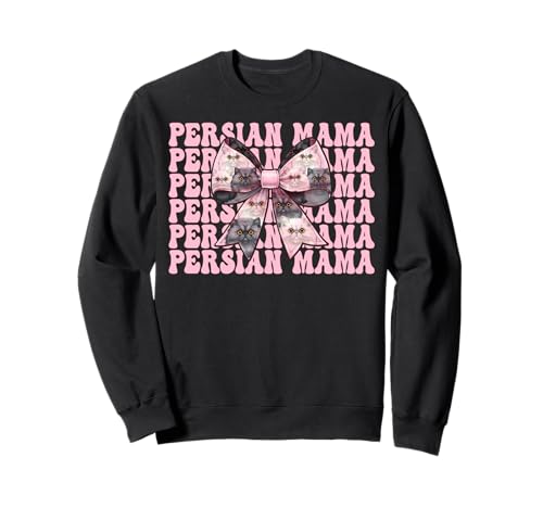 Persische Mama Mama Perserkatze Muttertag Rosa Kokette Schleife Sweatshirt von Womens Pink Coquette Bow Persian Cat Pet Gifts
