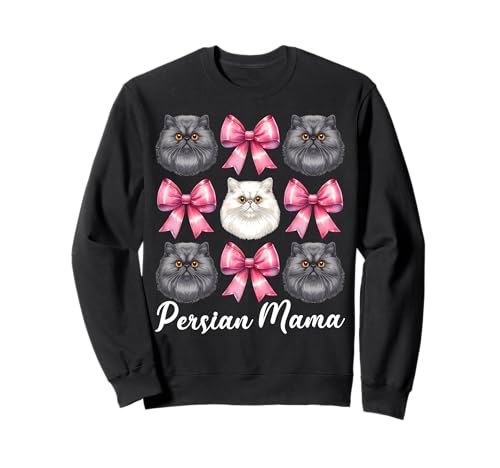 Persische Mama Mama Perserkatze Muttertag Rosa Kokette Schleife Sweatshirt von Womens Pink Coquette Bow Persian Cat Pet Gifts
