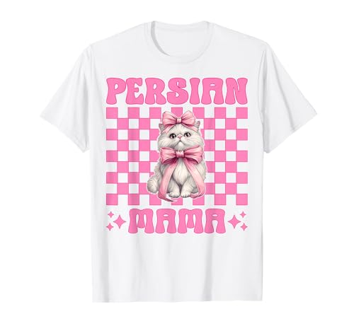 Persische Mama Mama Perserkatze Muttertag Rosa Kokette Schleife T-Shirt von Womens Pink Coquette Bow Persian Cat Pet Gifts